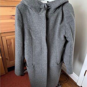 Babaton Charcoal Trench Coat with Hood